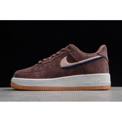 Nike Bayan Air Force 1 '07 Lux Smokey Mauve/Gum Sarı Kaykay Ayakkabı Türkiye - 6TCYJR3V